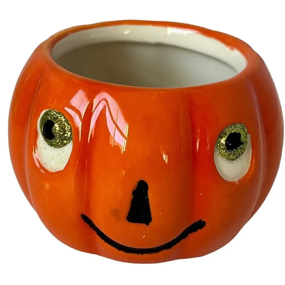 Hallmark Spooky Tea Light Candle Holder Set Cat Pumpkin Skull Figural Halloween